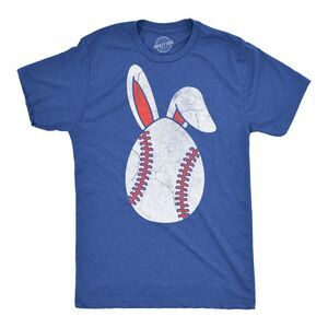 Mens Funny T Shirts Baseball Easter Egg Sarcastic Easter Sunday Tee For Men